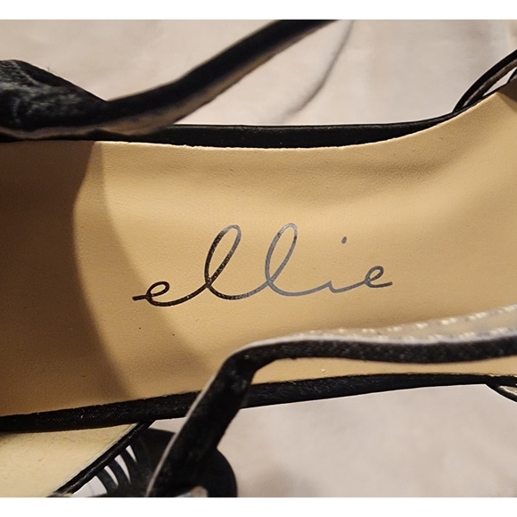New Ellie Lucille Satin Dance Heels Black Size 10 - Picture 12 of 13